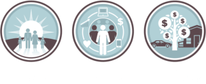 Official Natco icons with text right time, right support, real freedom